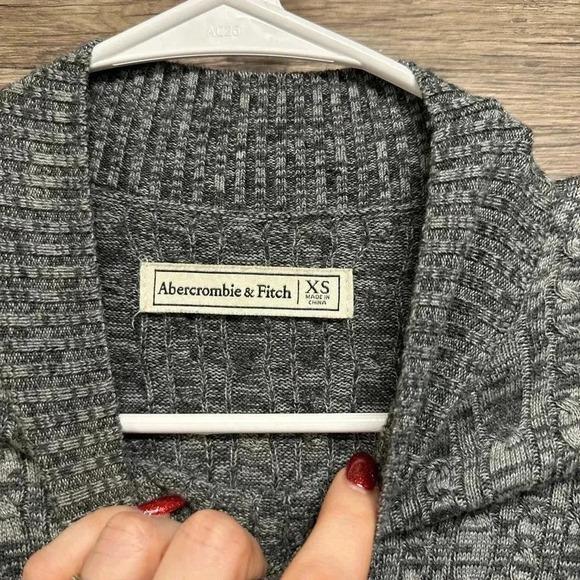 Abercrombie & Fitch Gray Long Sleeve Crew Neck Dress - Picture 4 of 7